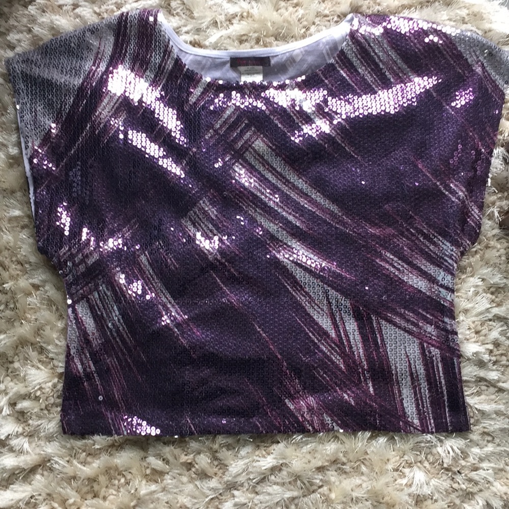 Purple sequined blouse - Picture 2 of 4